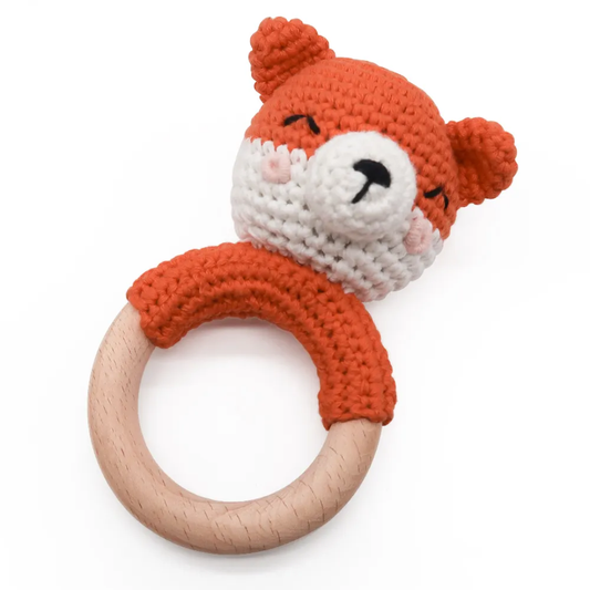 Fluffy Fox Baby Rattle